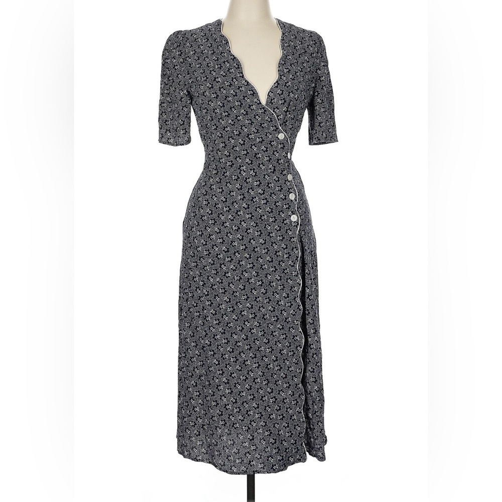 Rouje Gabin Mid Length Floral Wrap Dress